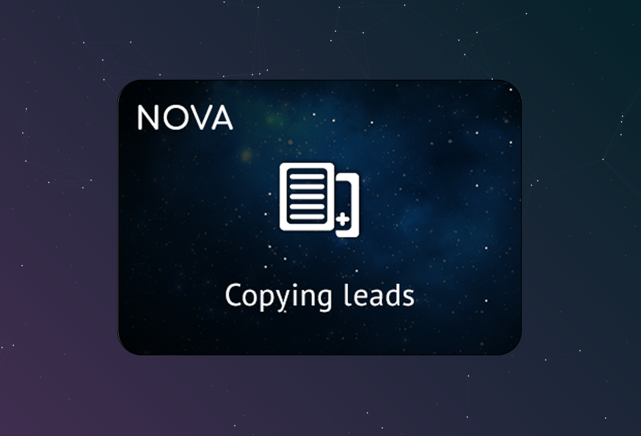 Copying a lead | NOVA