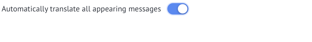 Automatic message translation